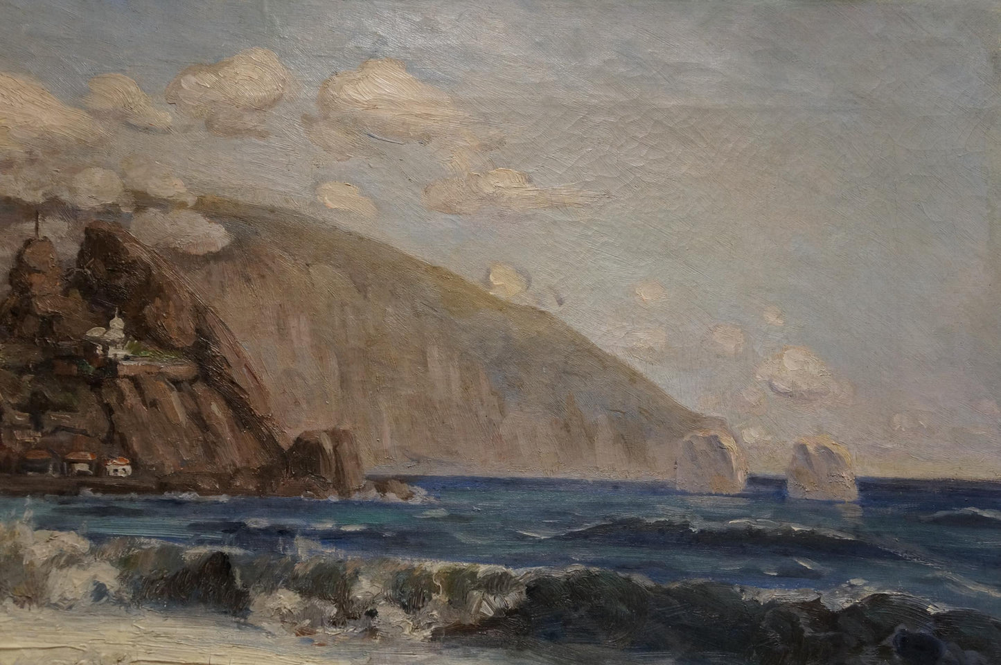 Oil painting Waves near the shore