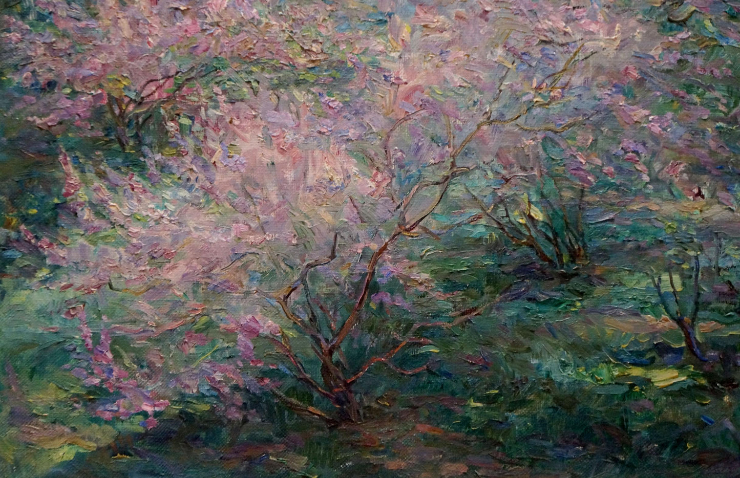 Oil painting House in the summer forest Elvira Titarenko