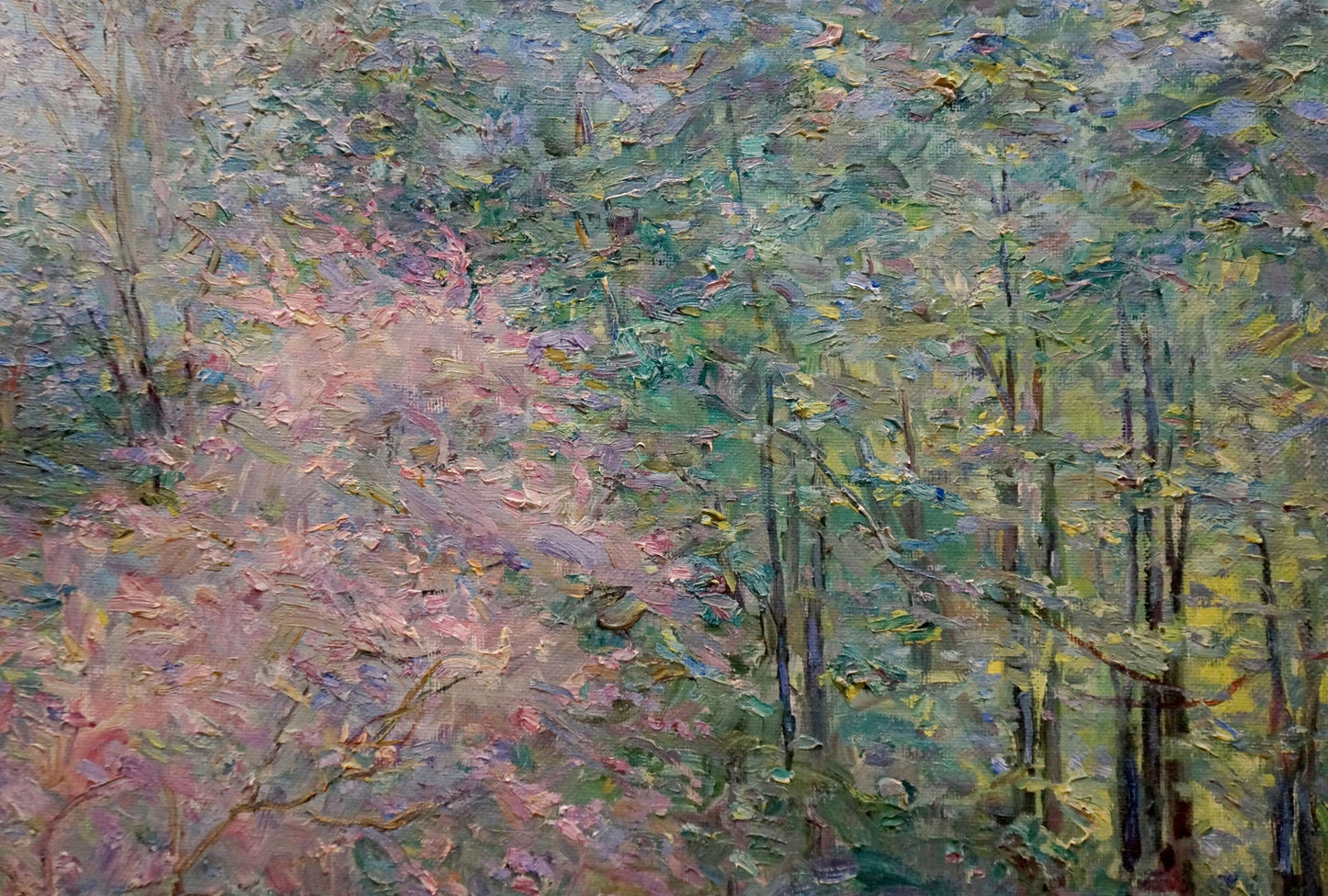 Oil painting House in the summer forest Elvira Titarenko