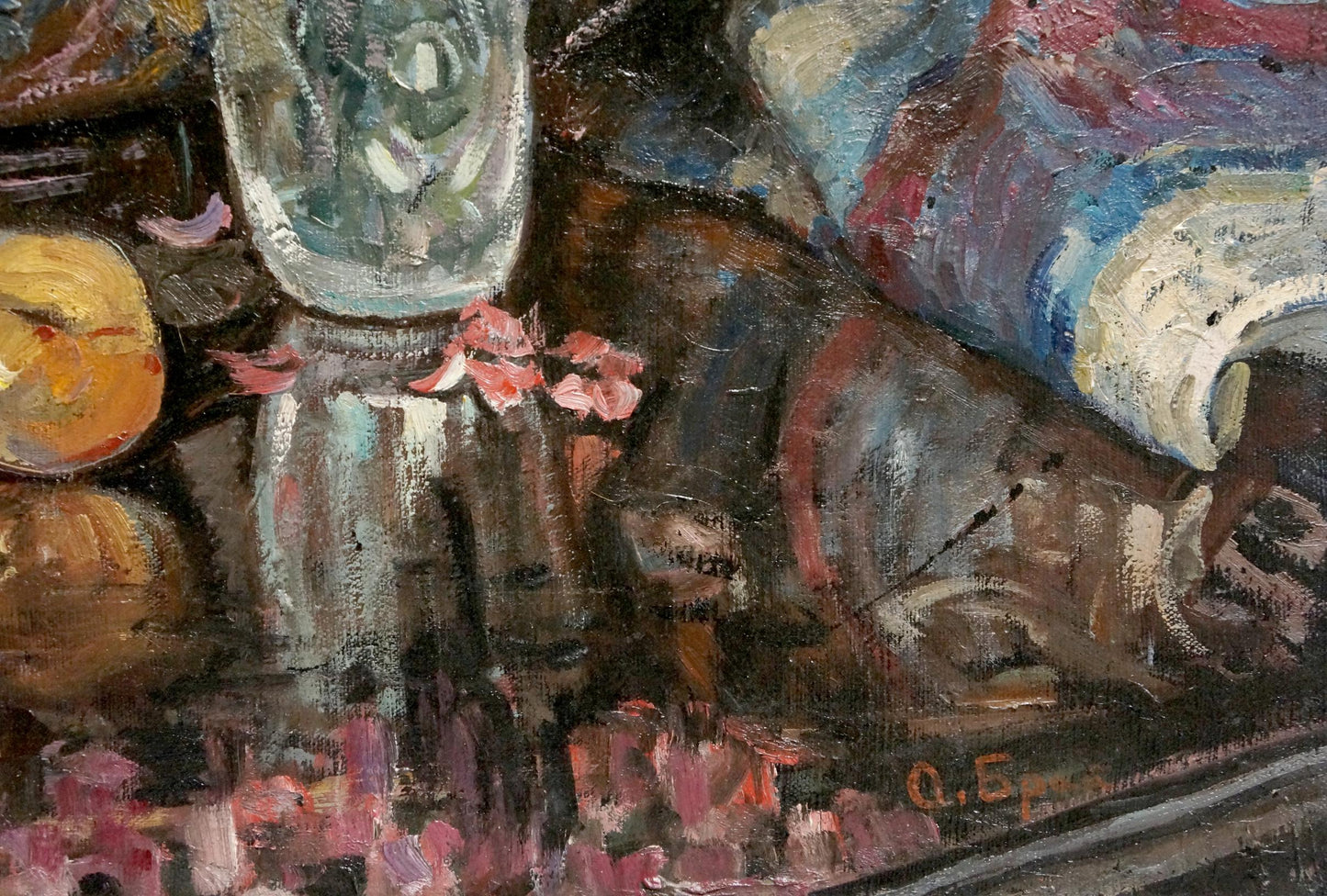 Oil painting Flowers O. Bran