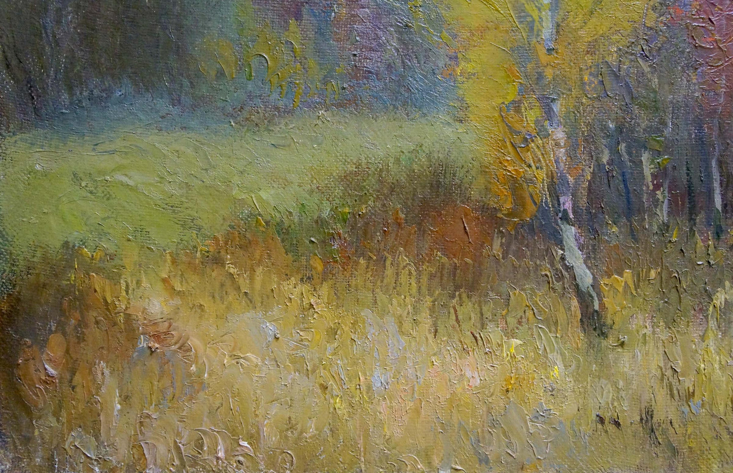 Oil painting Autumn quiet landscape Alexander Mynka