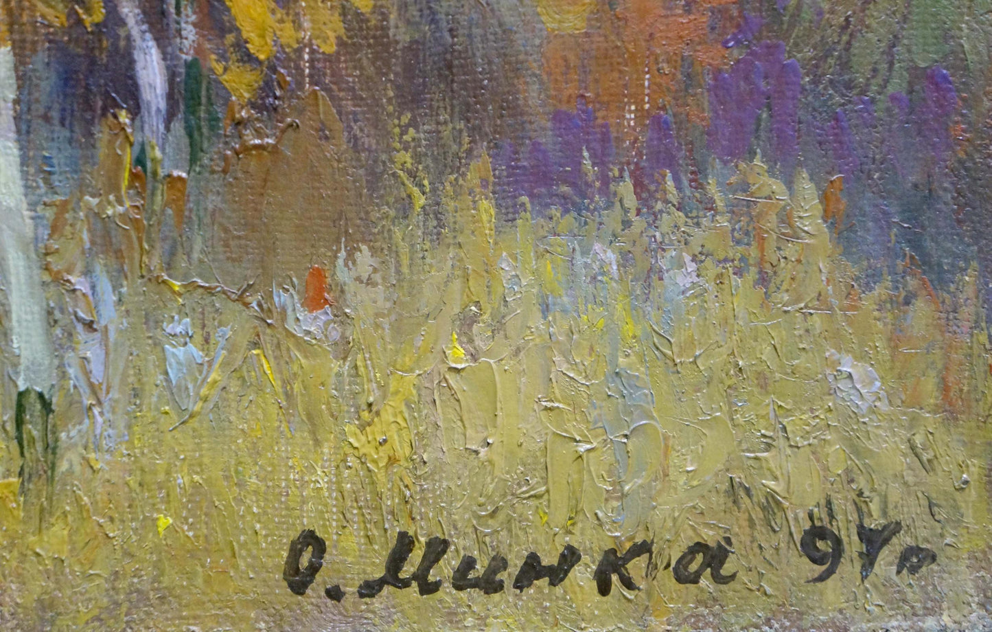 Oil painting Autumn quiet landscape Alexander Mynka