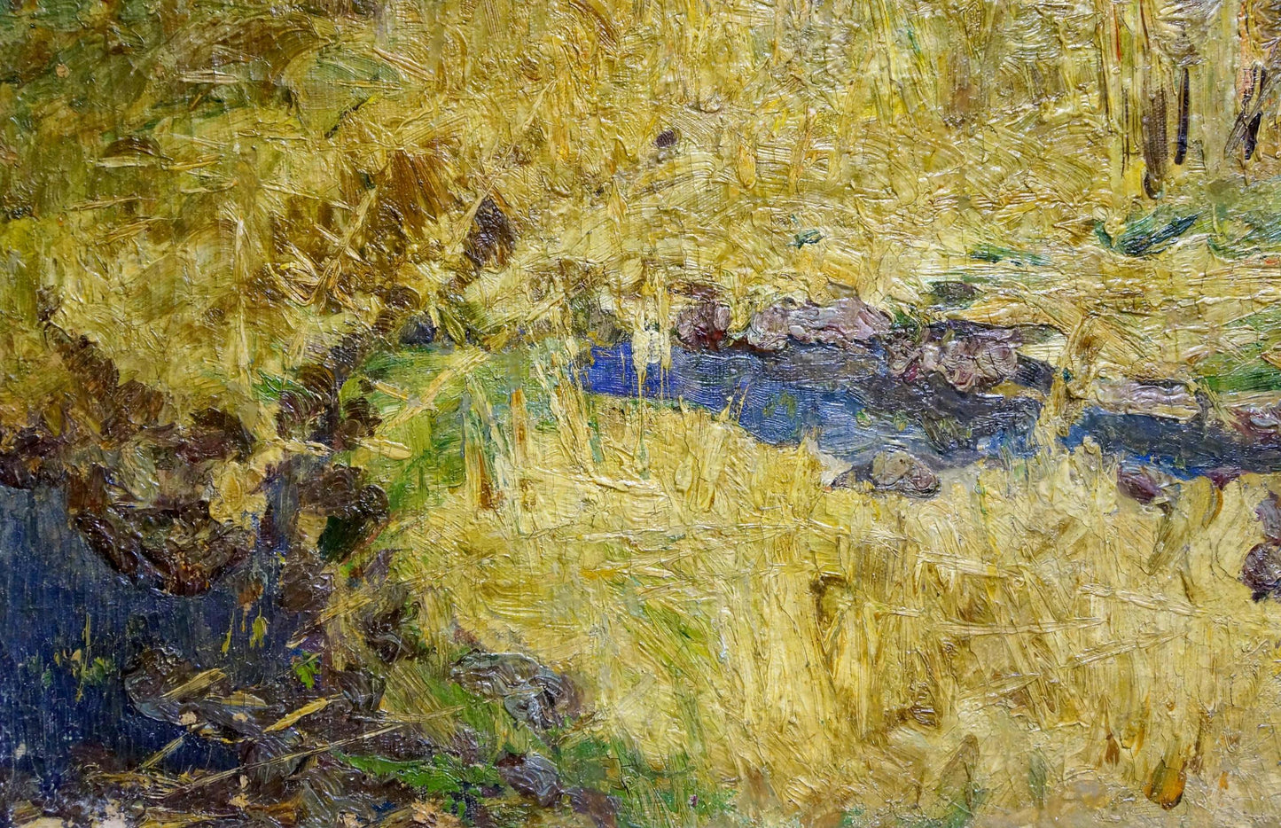 The Yard depicted in oil paint