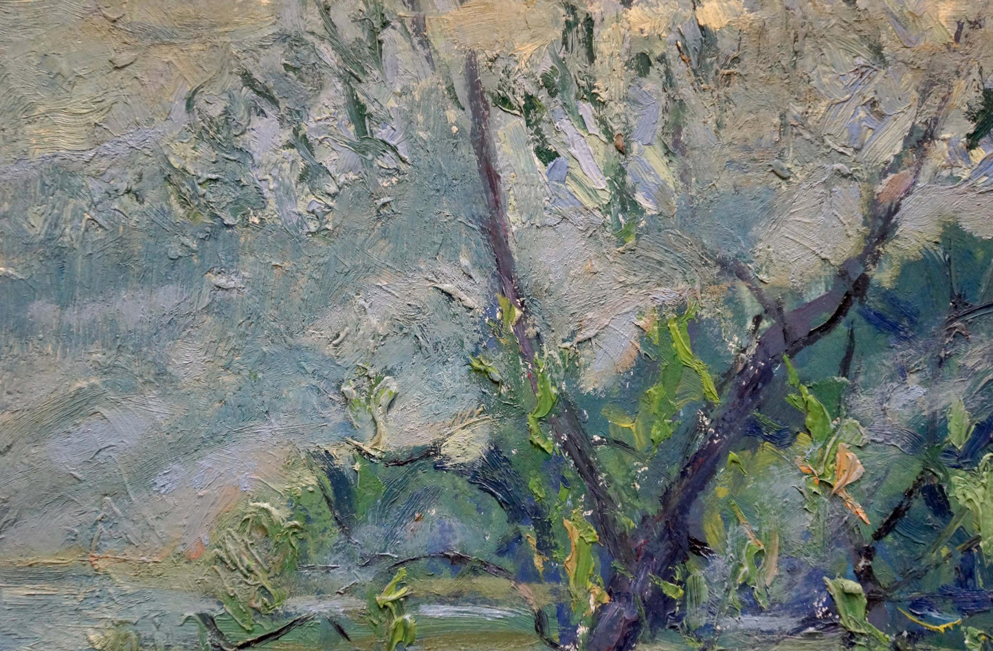 Oil painting River landscape Gaiduk Viktor Kirillovich
