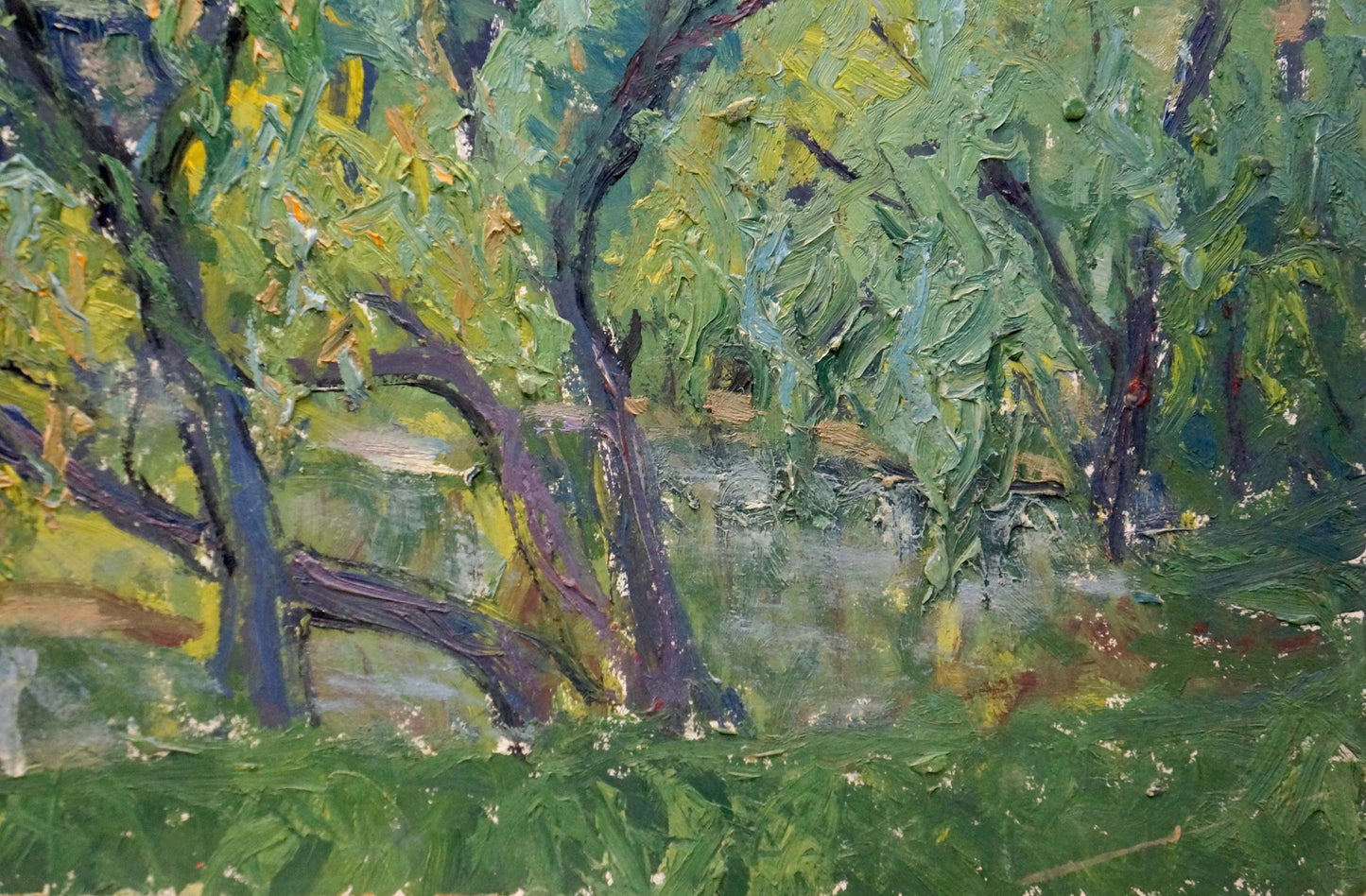 Oil painting River landscape Gaiduk Viktor Kirillovich
