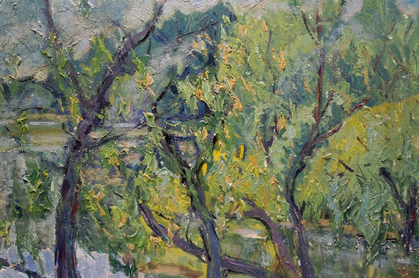 Oil painting River landscape Gaiduk Viktor Kirillovich
