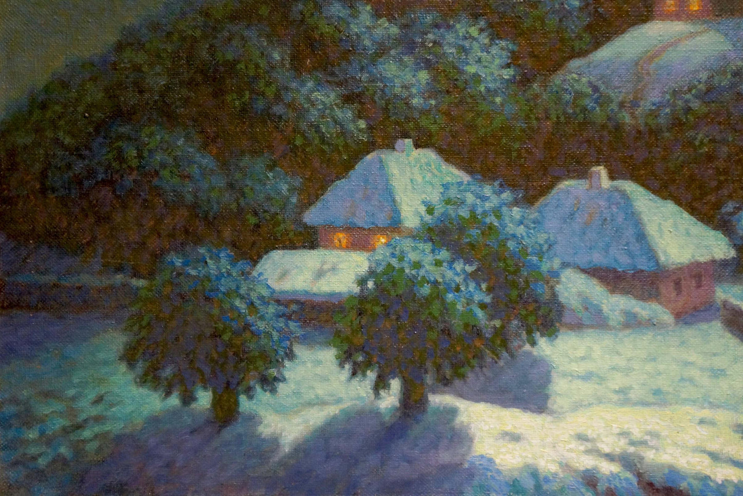 Oil painting Winter fairy tale Volik Pavel Ivanovich