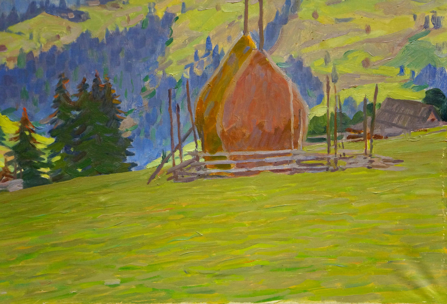 Mountain Landscape portrayed in an oil painting by Ivan Fedorovich Gutorov