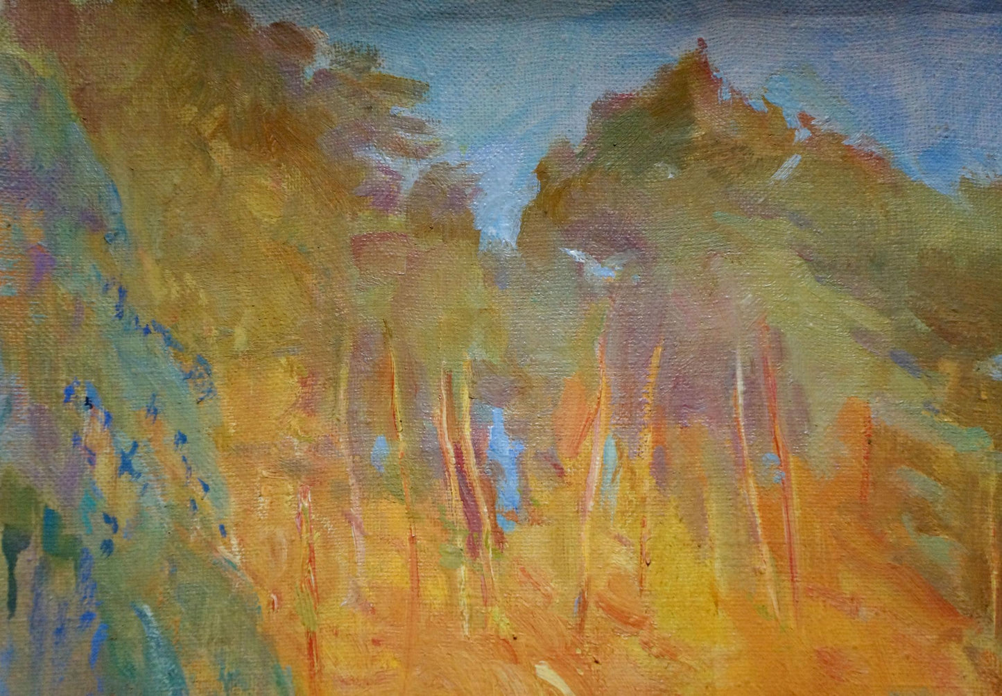 Oil painting People by the river Titarenko Maria Anatolyevna