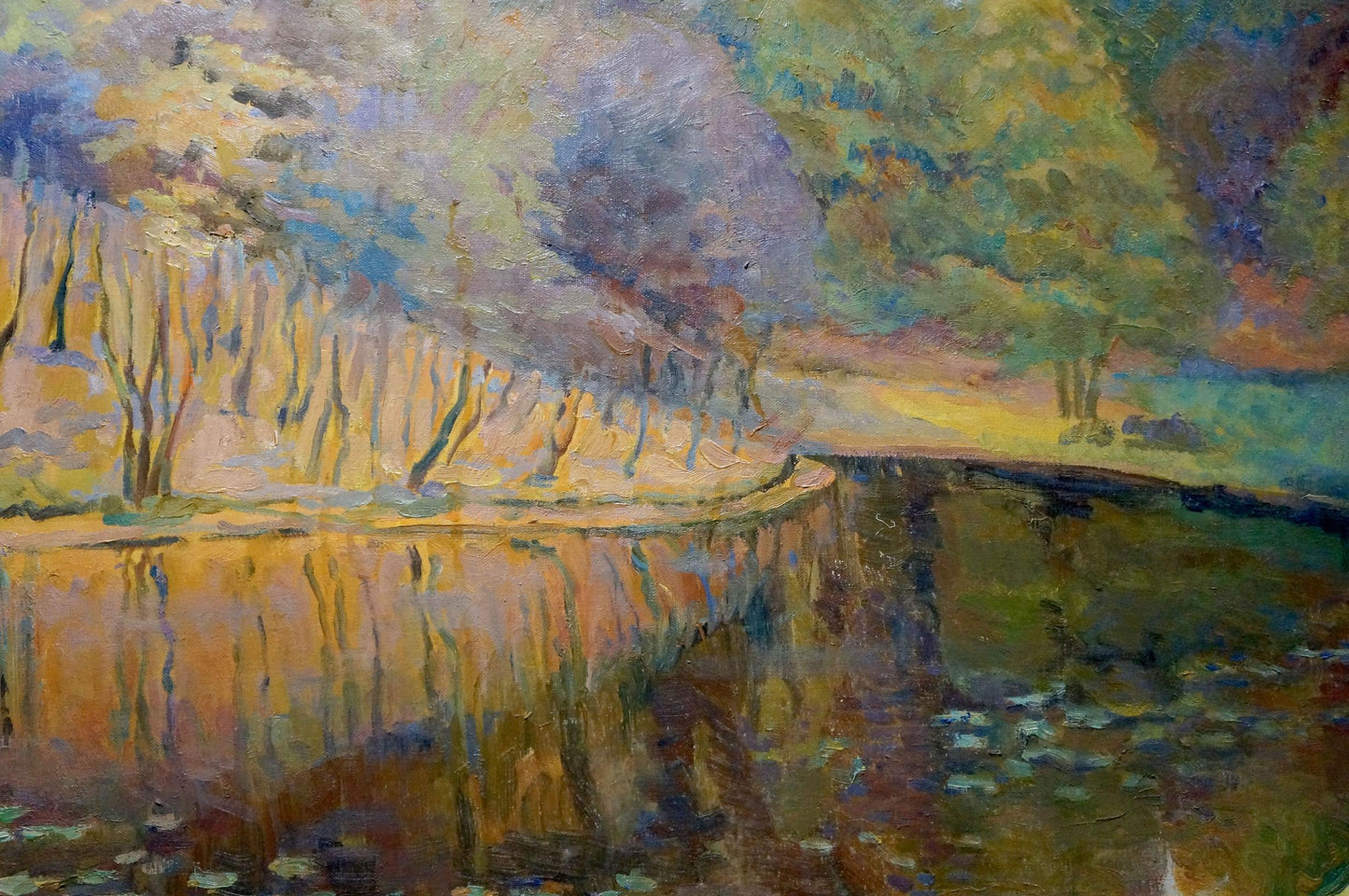 Oil painting Forest pond Titarenko Maria Anatolyevna