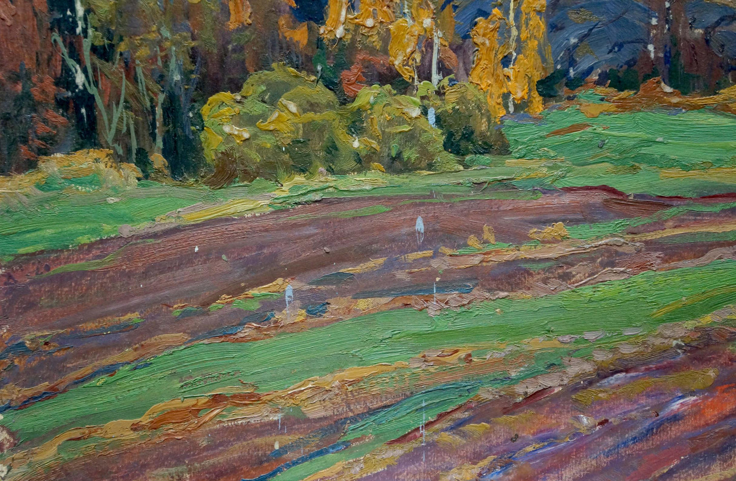 Oil painting Autumn came Fomin Anatoly Nikiforovich