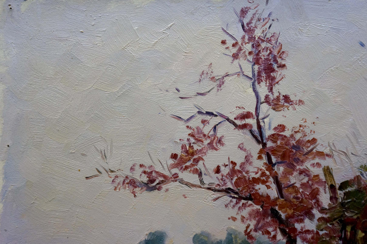Oil portrayal of an autumn landscape by Andrey Nikitich Mordovets