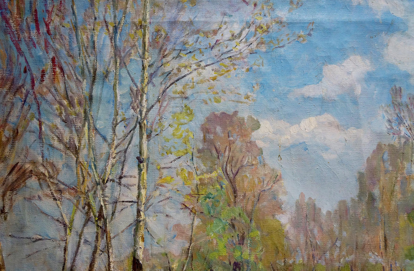Oil painting capturing the beauty of spring by an unknown artist