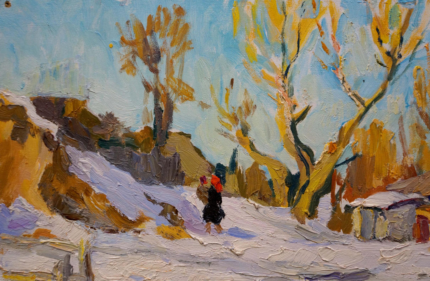 Oil painting Winter landscape Sulimenko Petr Stepanovich