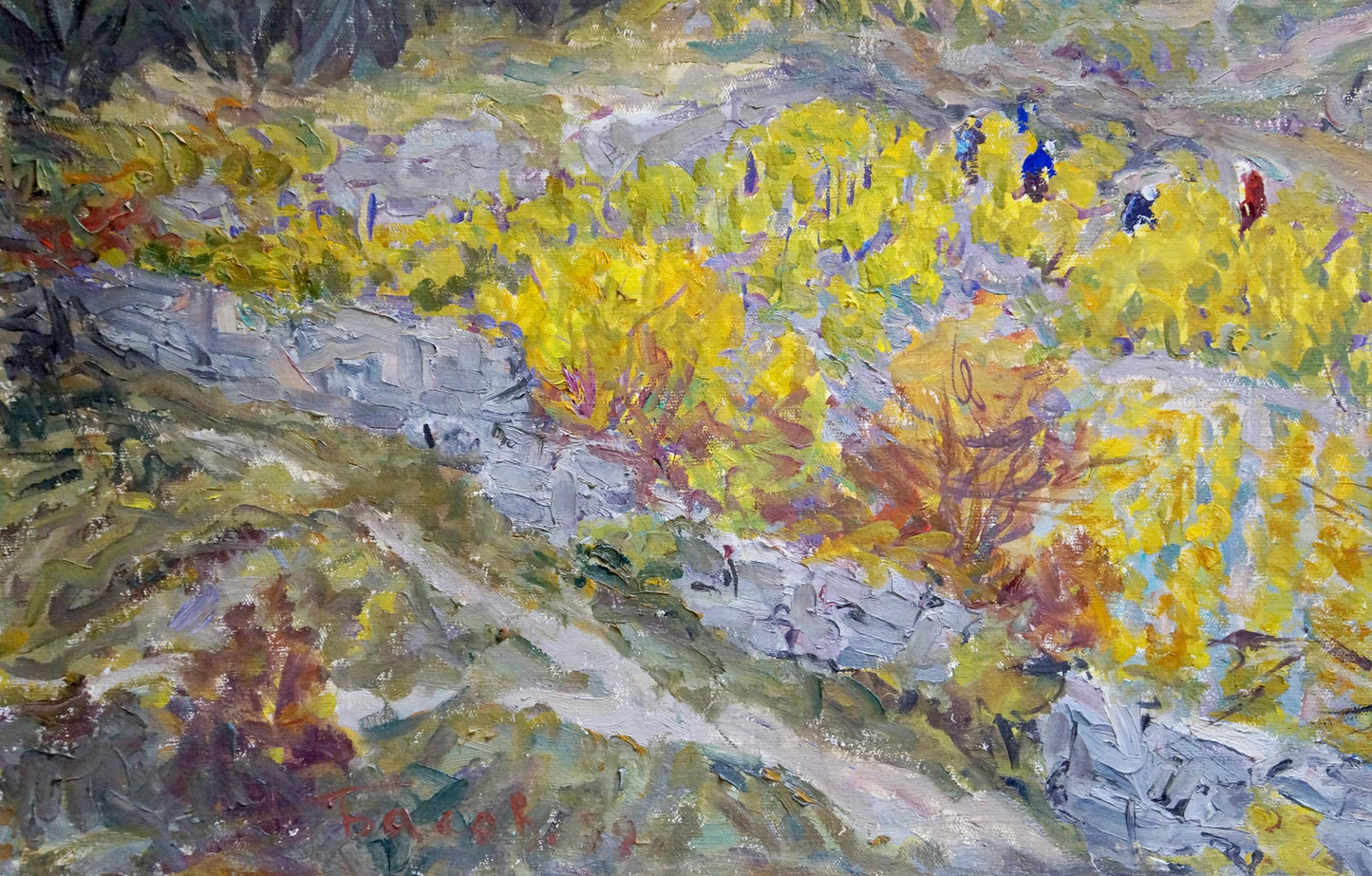 Oil painting Vegetable gardens Basov Yakov Alexandrovich