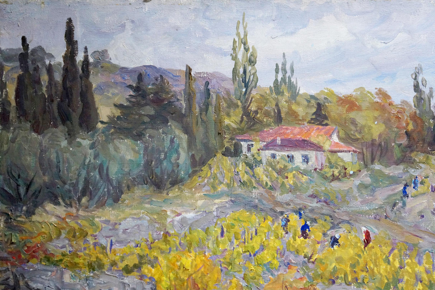 Oil painting Vegetable gardens Basov Yakov Alexandrovich