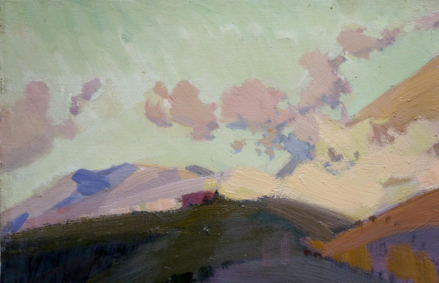 Oil painting The mountains Golubev Vasily Ivanovich