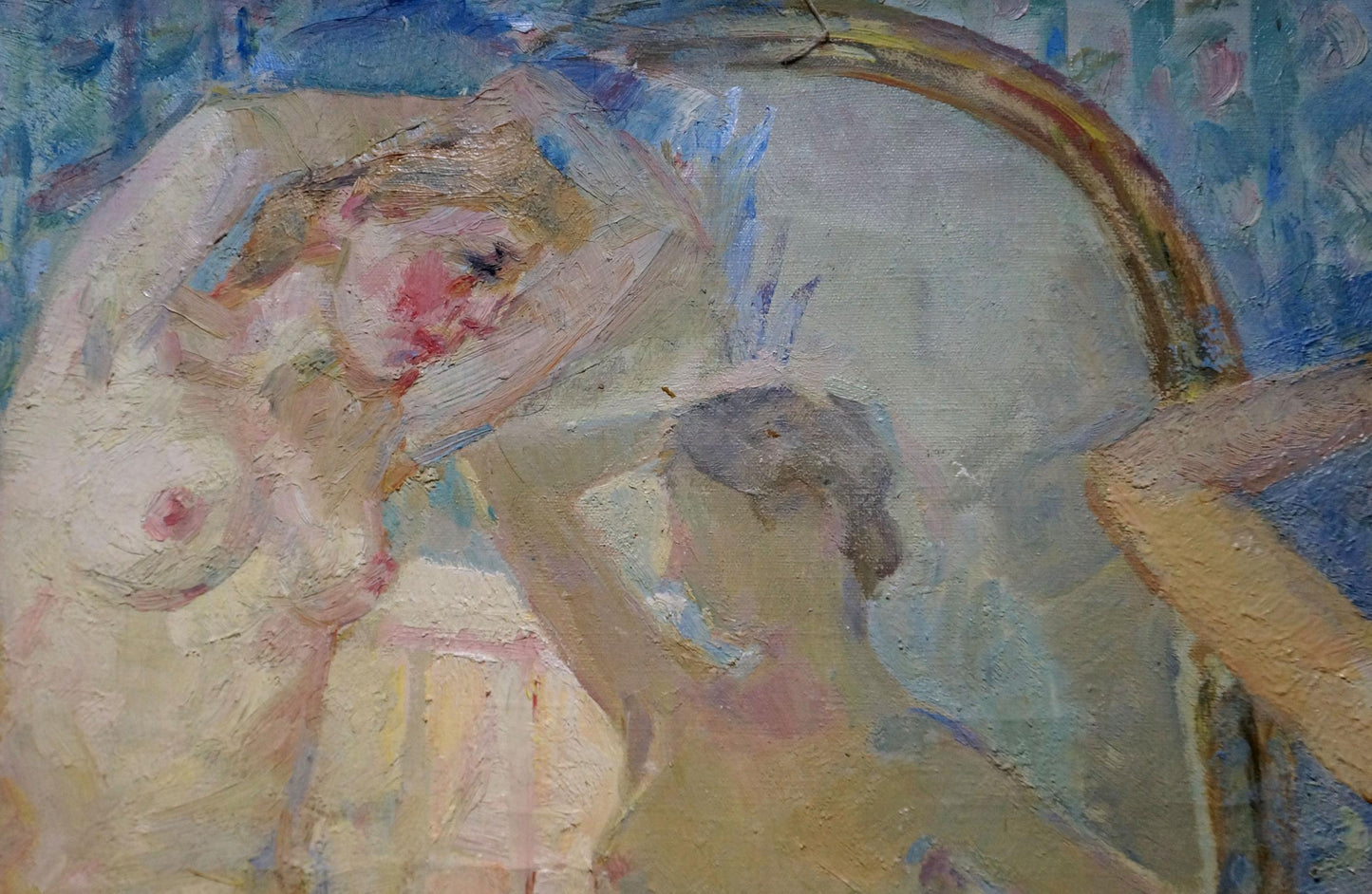 Oil painting Naked girls at the mirror Maria Titarenko
