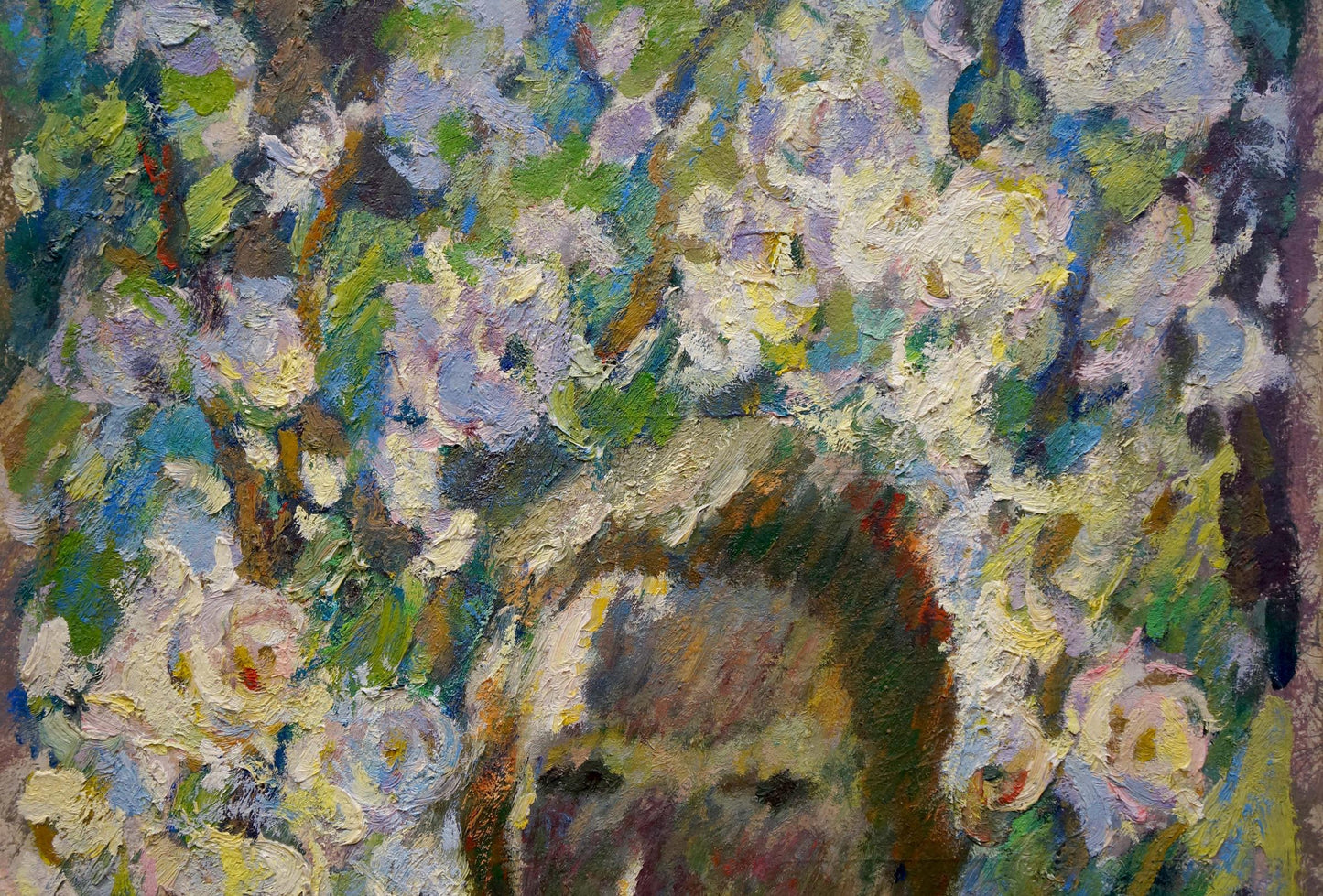 Oil painting Woman among the rose Zhurakovsky Victor Petrovich