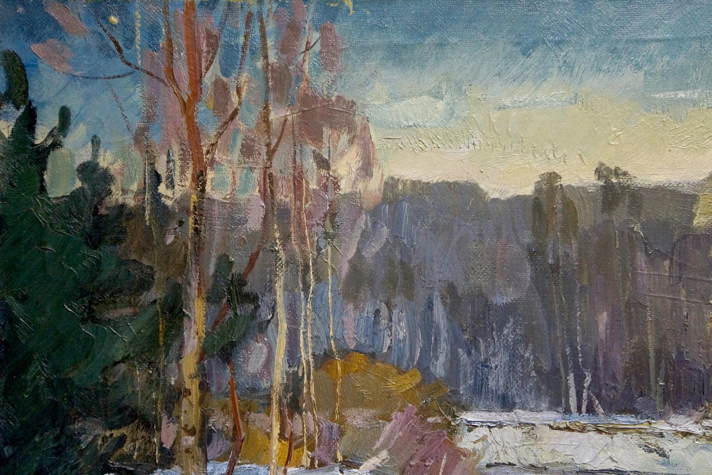 Oil painting Winter landscape Kuts Vladimir Vladislavovich