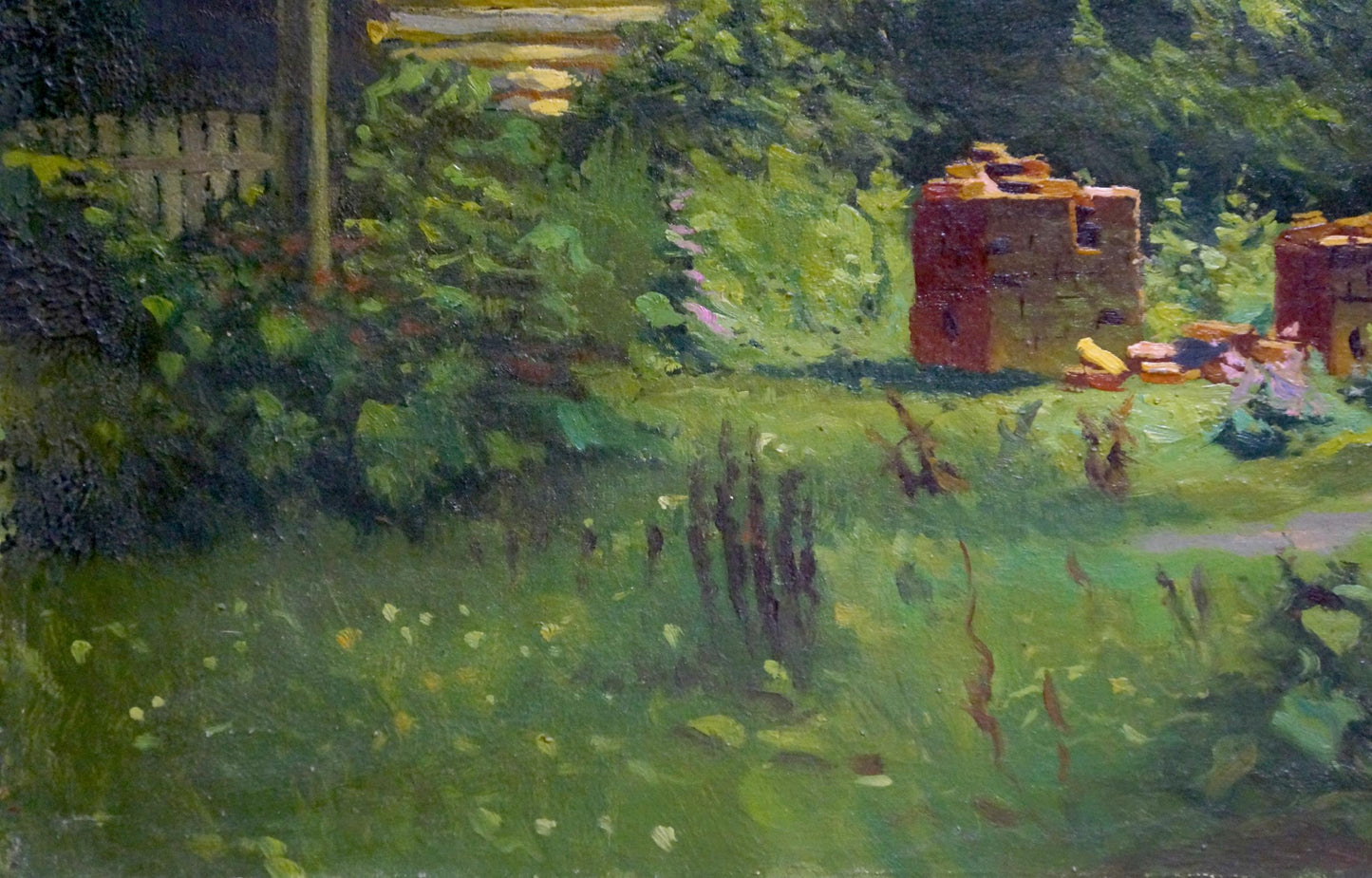 Oil painting Sawmill Vladimir school