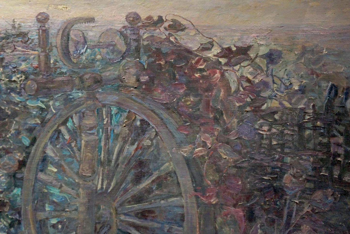 Oil painting In the courtyard Titarenko Maria Anatolyevna