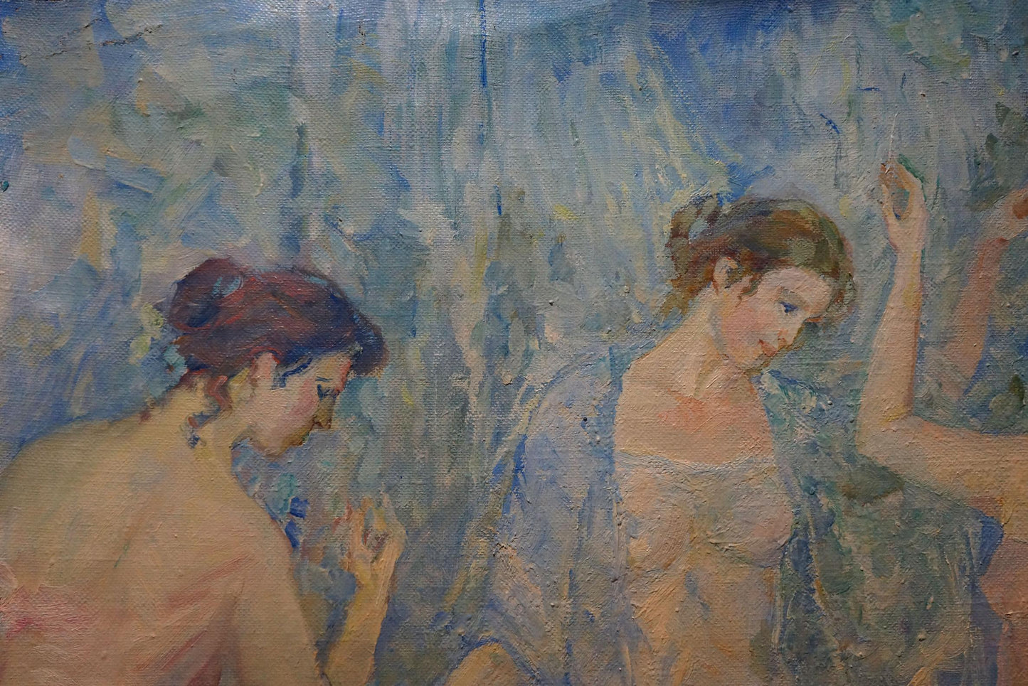 Oil painting Girls near the lake Odarka Tytarenko