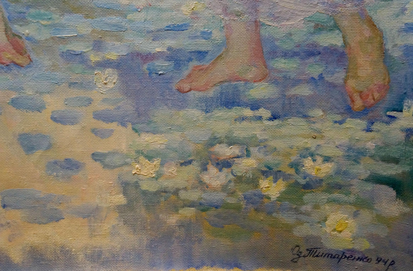 Oil painting Girls near the lake Odarka Tytarenko