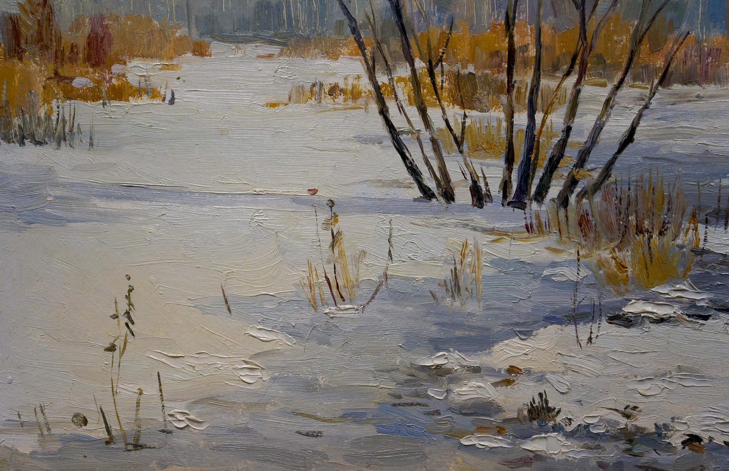 Oil painting Winter landscape Gaiduk Zinaida Kirillovna
