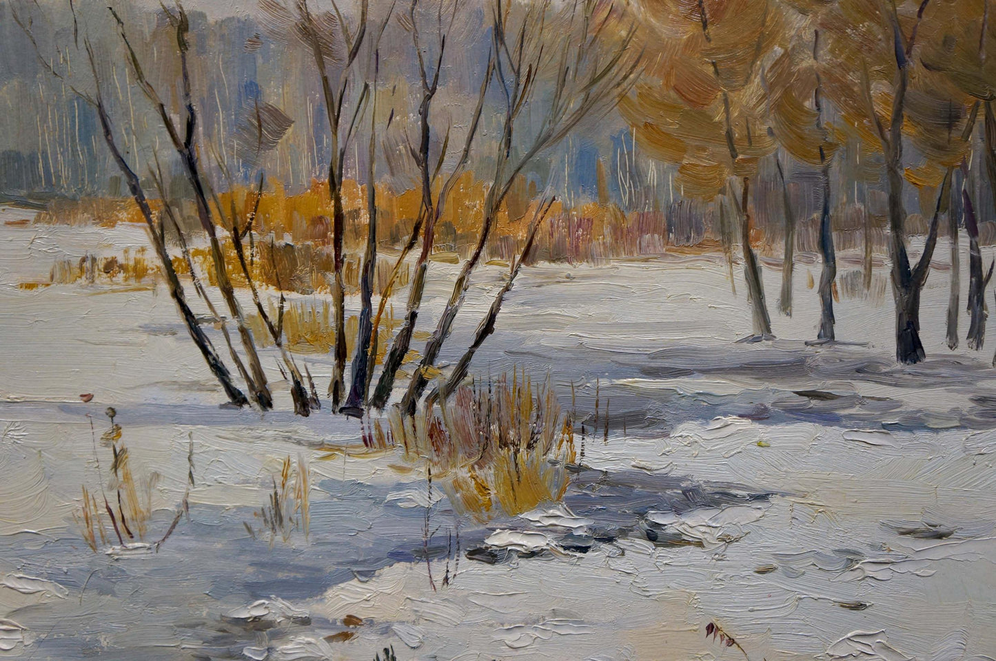 Oil painting Winter landscape Gaiduk Zinaida Kirillovna