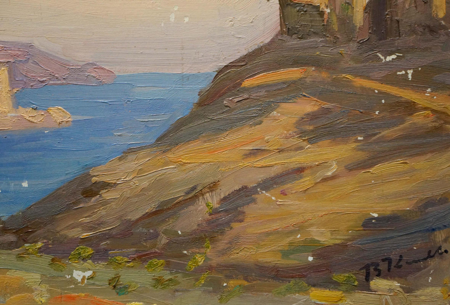 Oil painting The ruins of the fortress V. Kisil