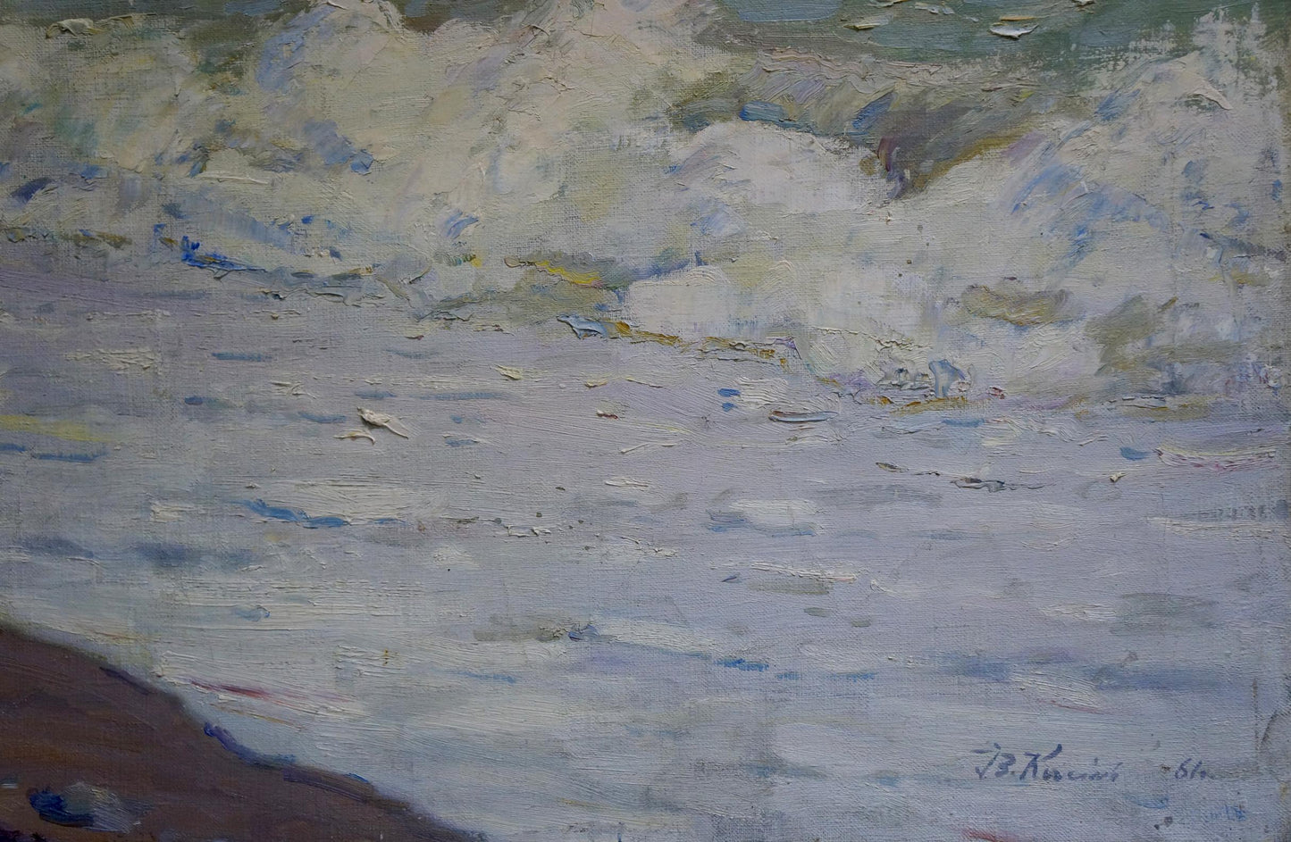 Oil painting Waves in the sea Grigory Kisil