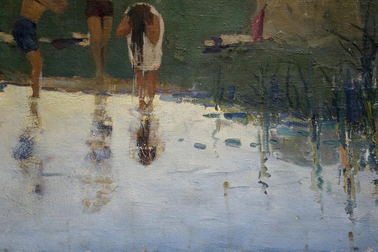 Oil painting By the river Unknown artist