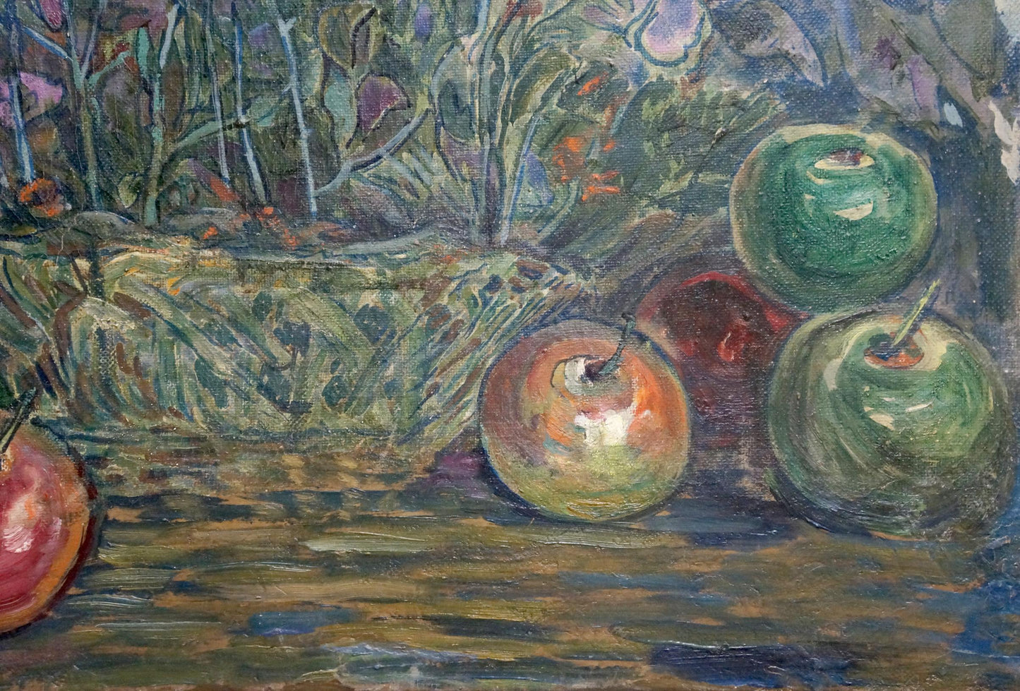 Oil painting By the gardens