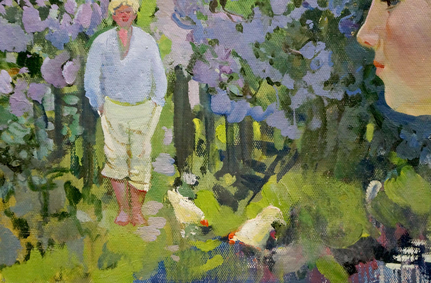Oil painting When the lilac blooms Kolesnik Boris Afanasevich