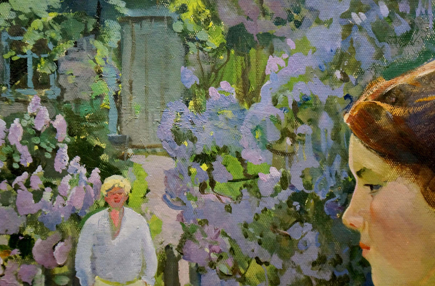 Oil painting When the lilac blooms Kolesnik Boris Afanasevich