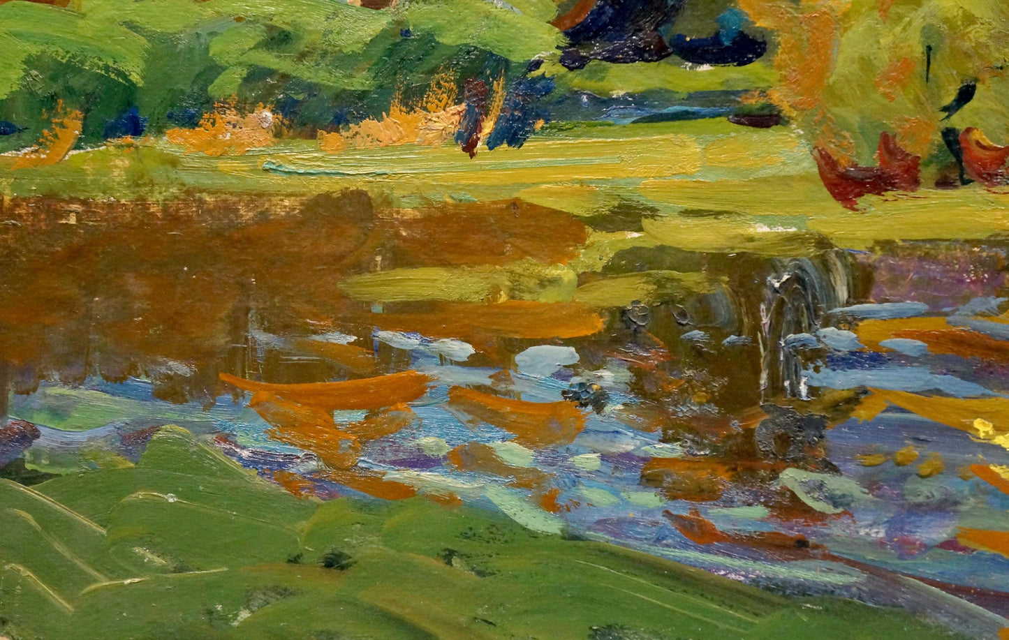 Oil painting Autumn landscape Fomin Anatoly Nikiforovich