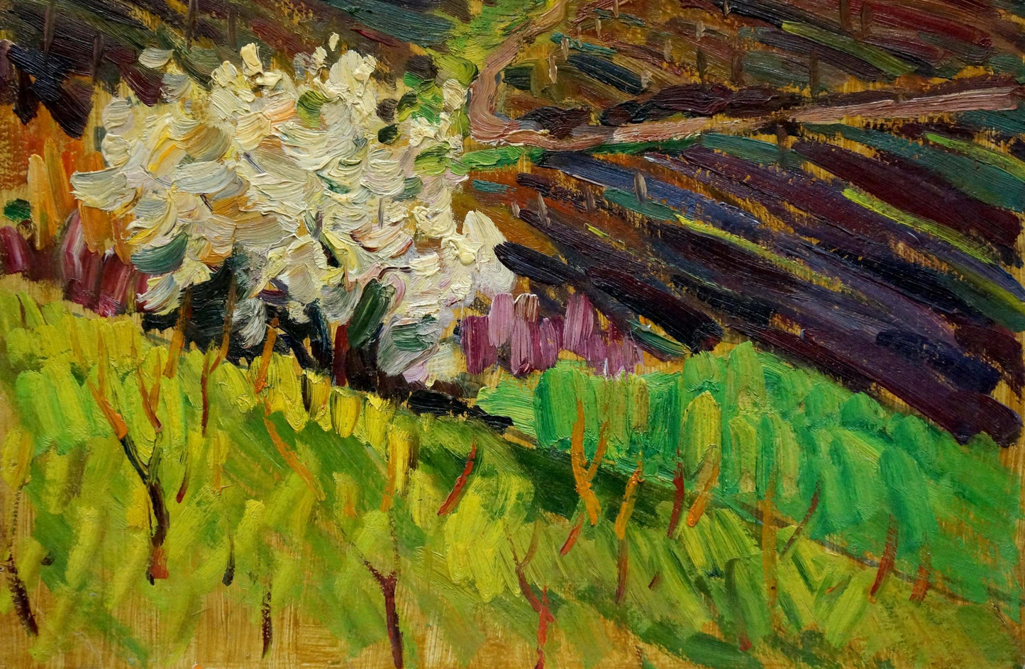 Oil painting Field landscape Kolomoitsev Petr Mikhailovich