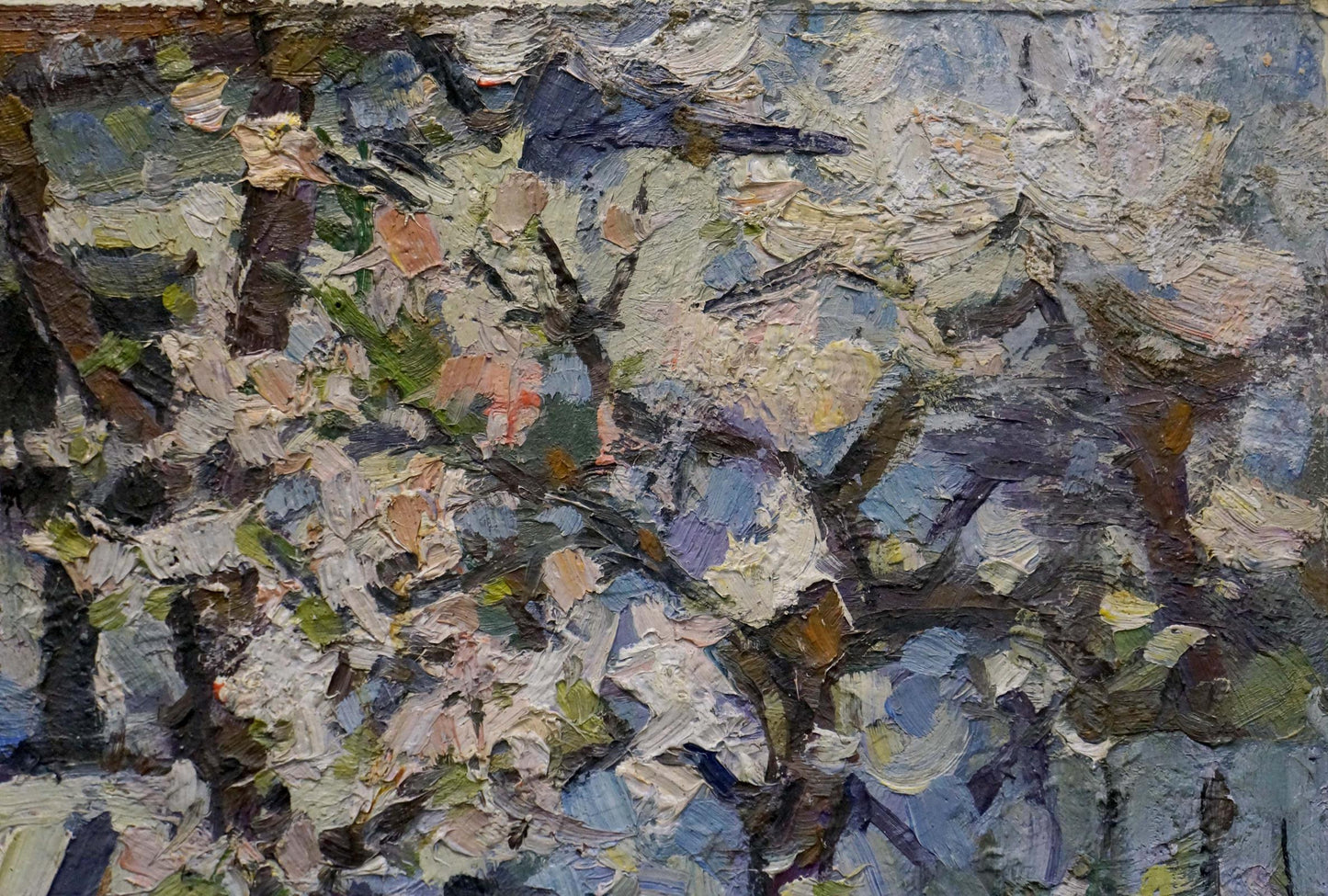 "Landscape from the Yard" by Sergey Alexandrovich Dupliy, oil on canvas