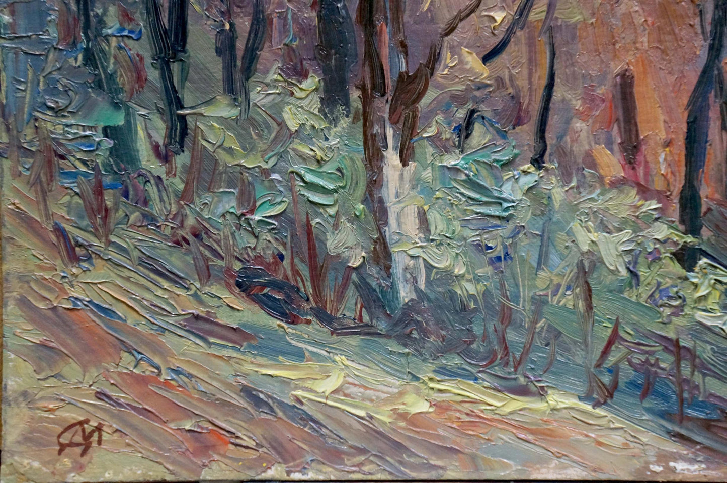 Oil painting Autumn has come
