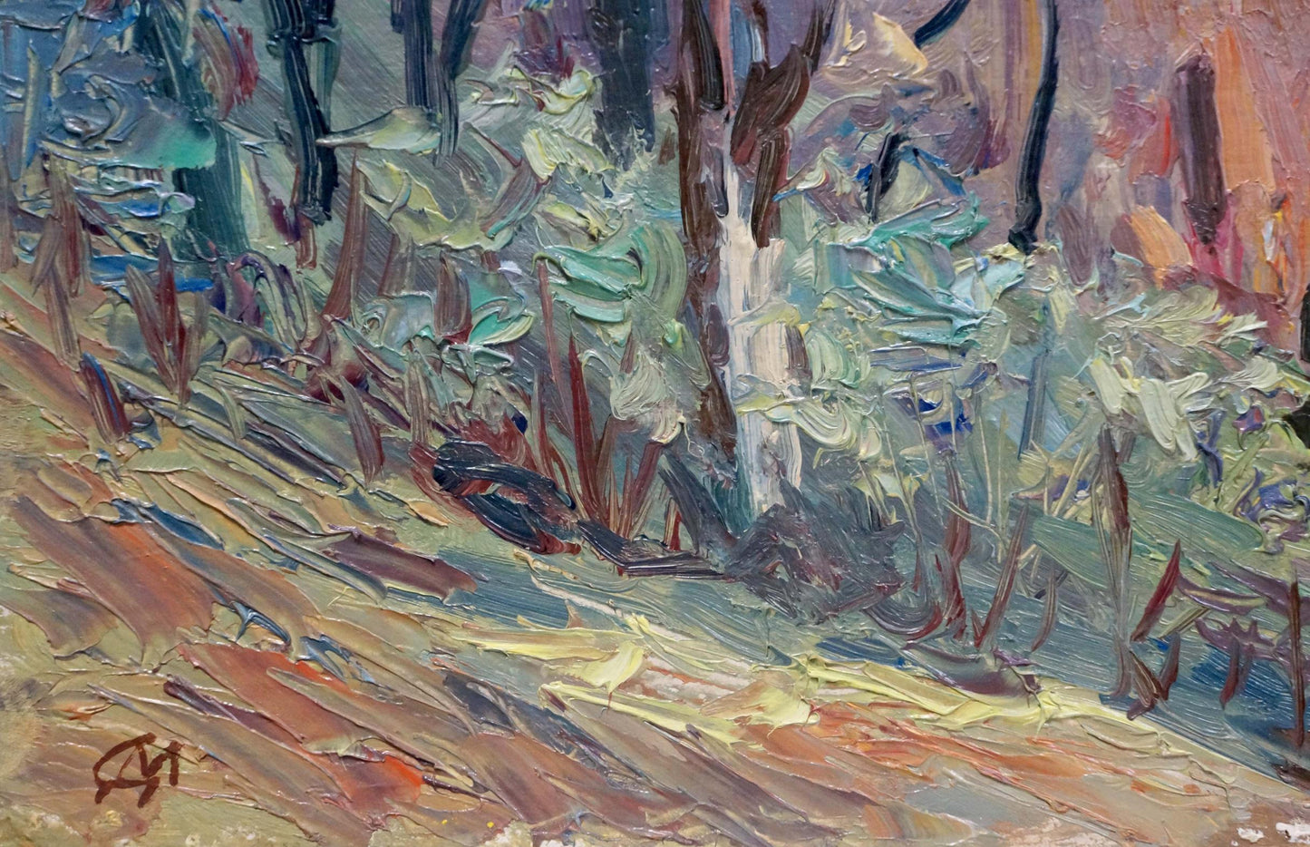 Oil painting Autumn has come