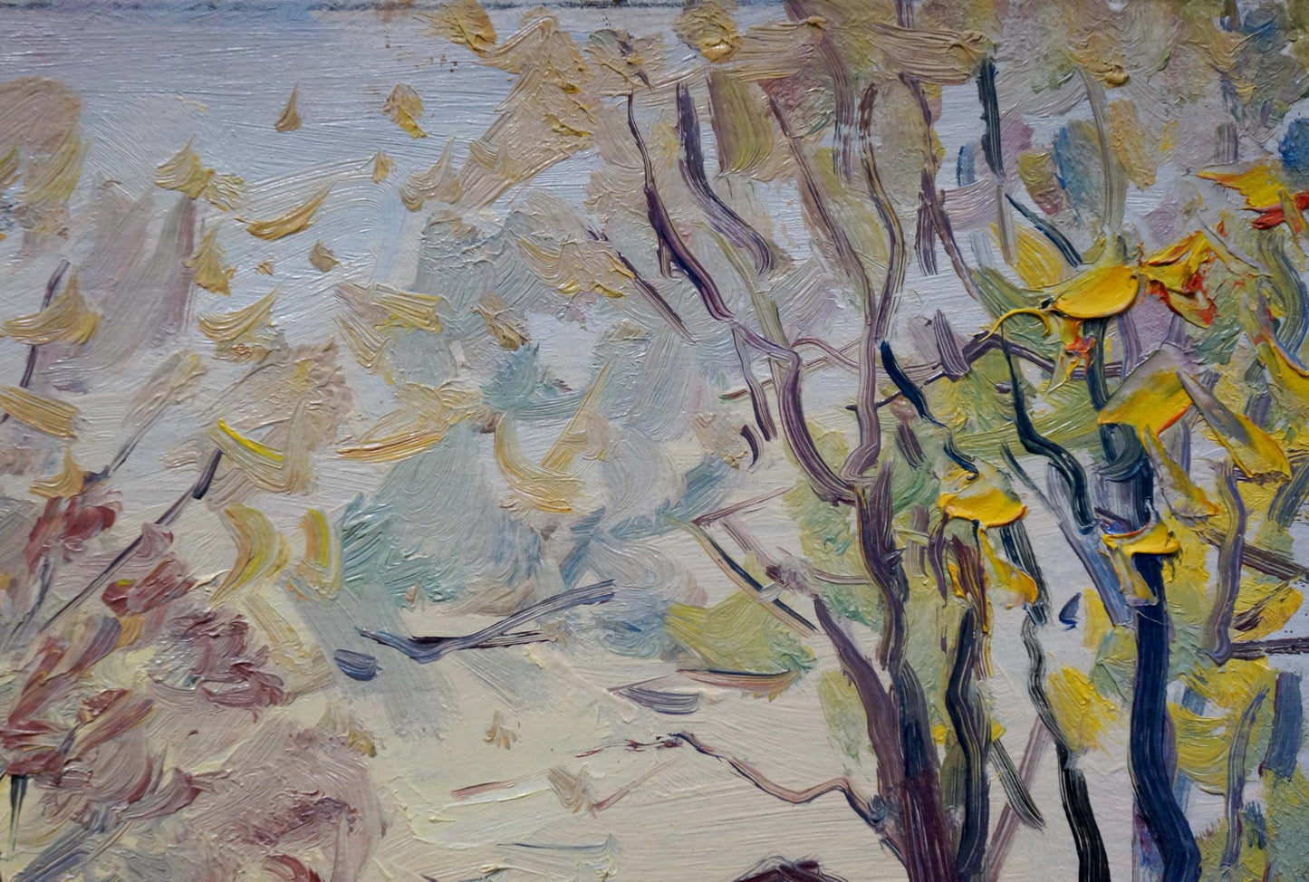 Oil painting Autumn has come