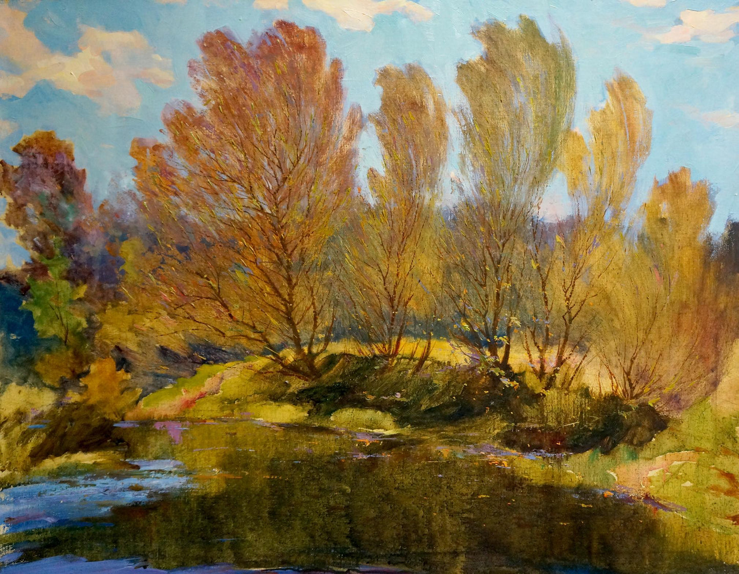 Oil painting Autumn landscape Maltsev Nikolay Alexandrovich