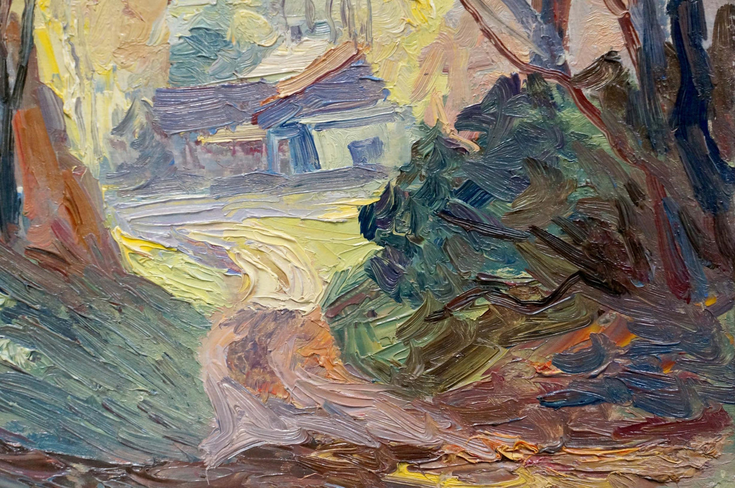Oil painting Autumn has come