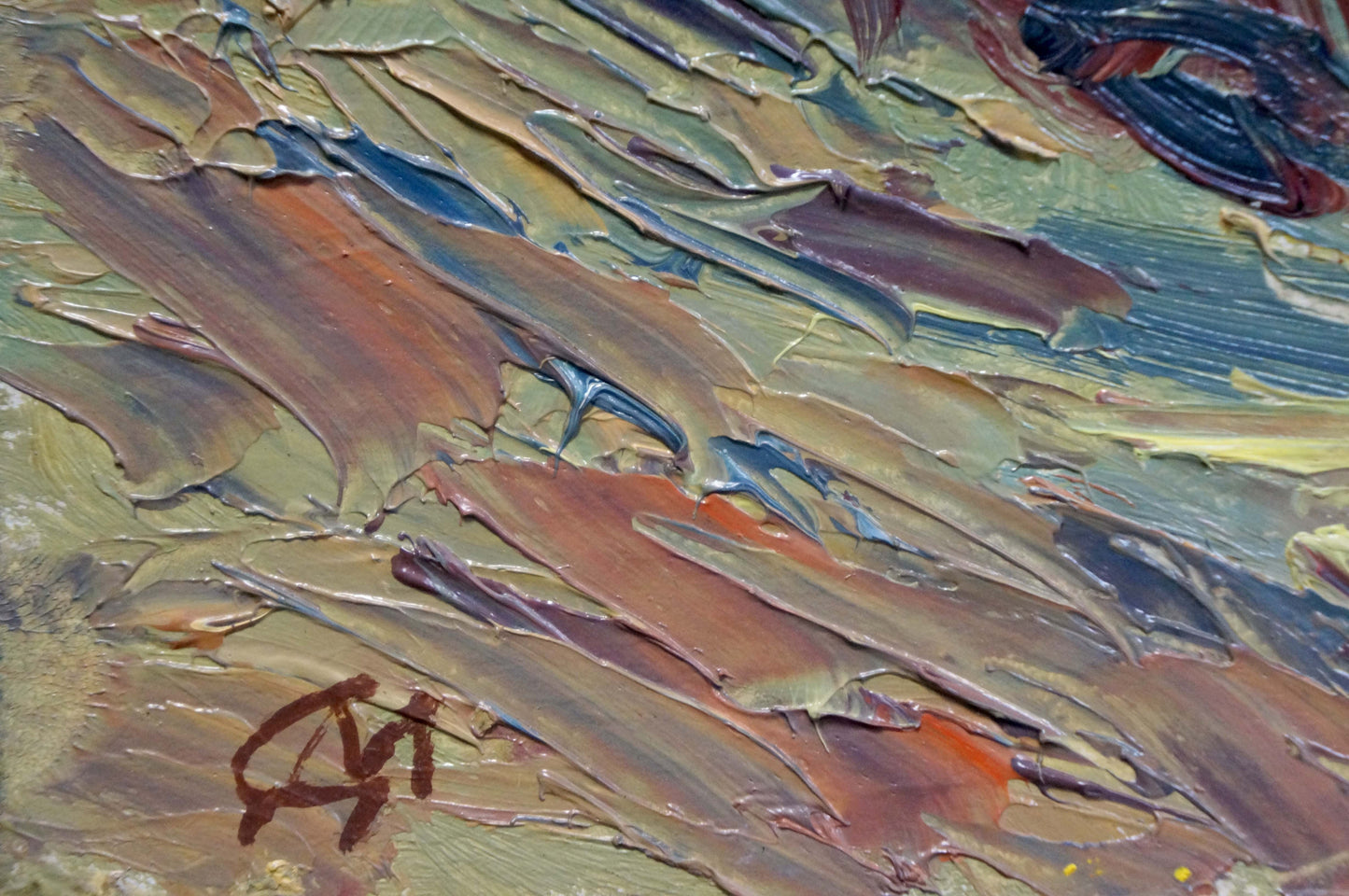 Oil painting Autumn has come