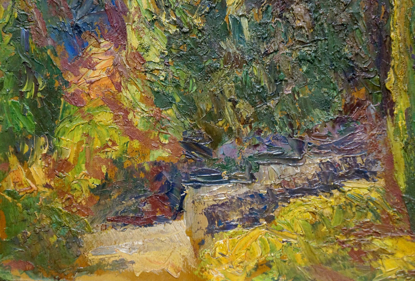 Oil painting Landscape with mountain