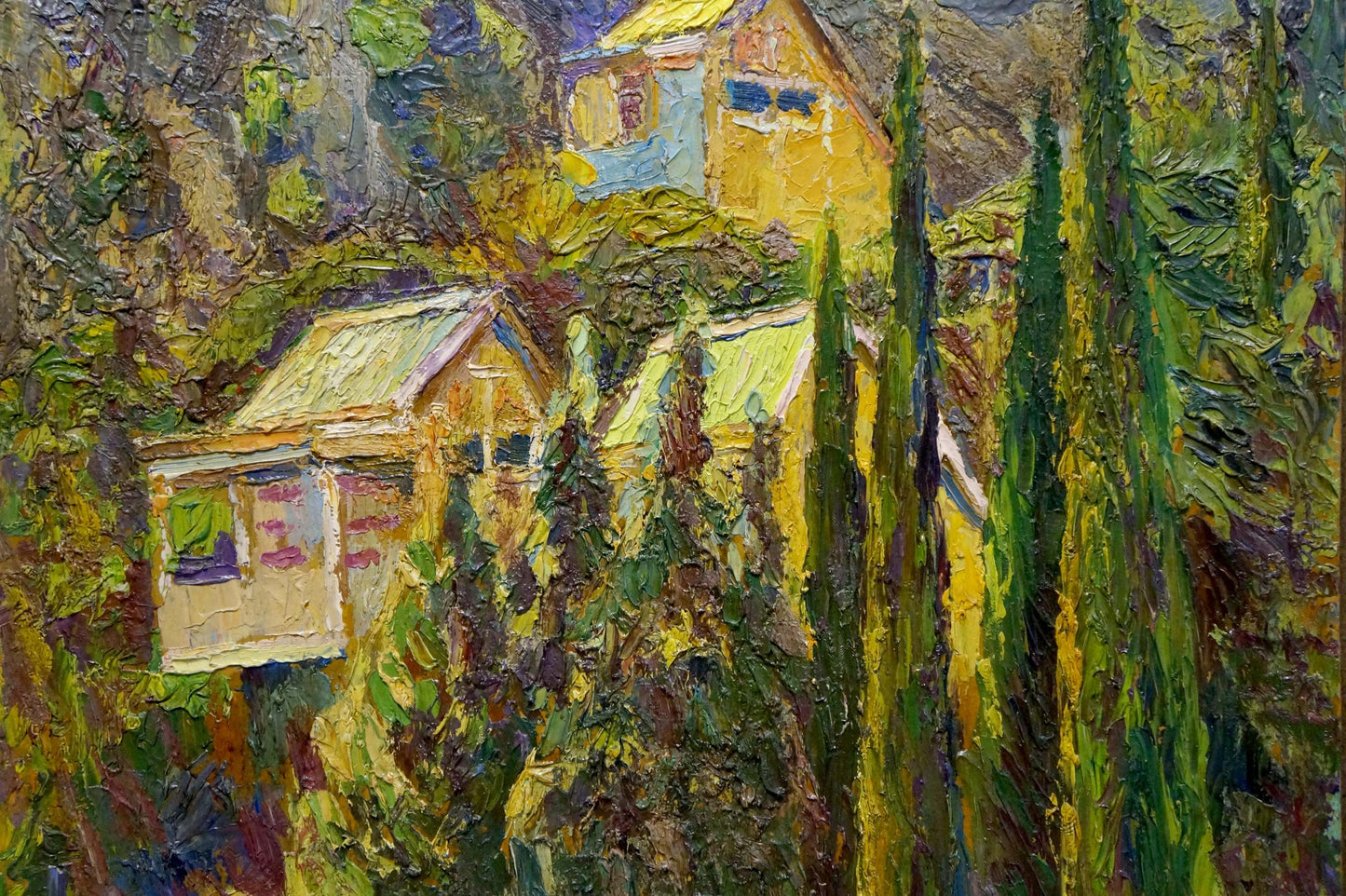 Oil painting Landscape with mountain