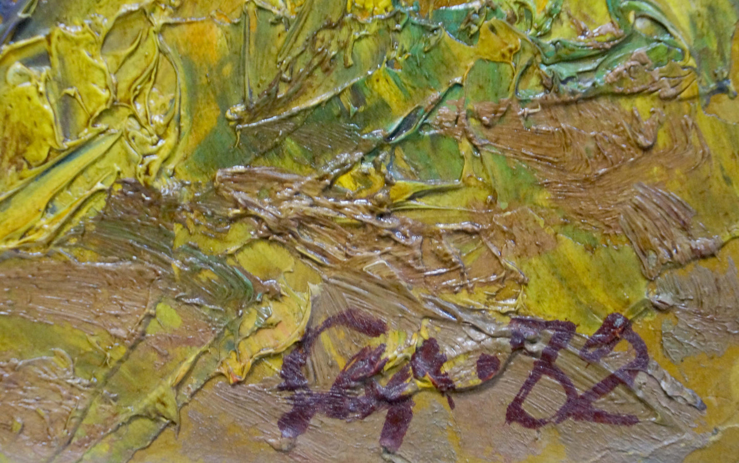 Oil painting Landscape with mountain