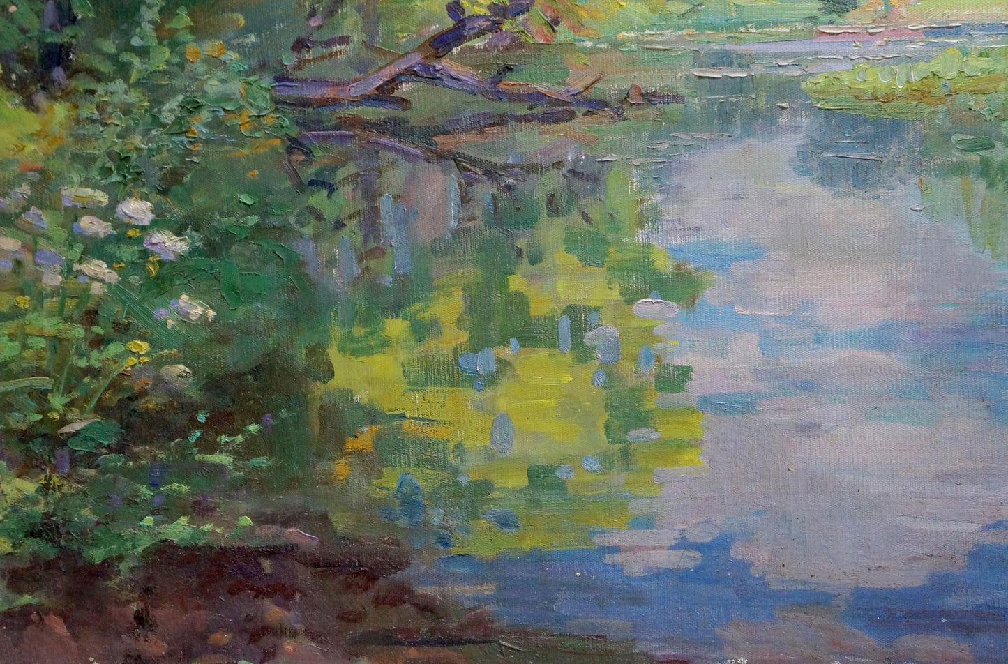 Oil painting River landscape Kisil Grigory Alekseevich