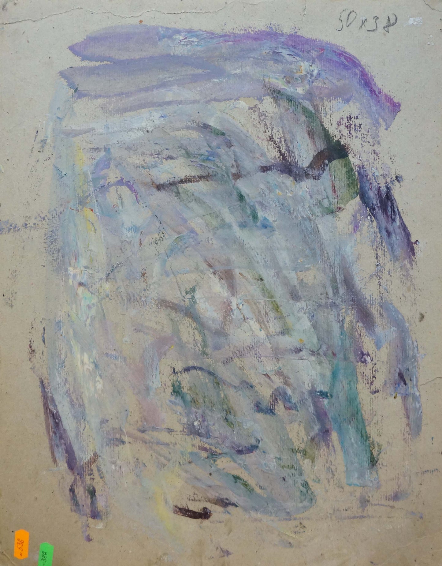 Depiction of a rocky precipice in oil painting